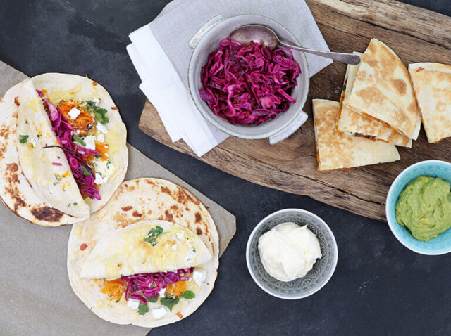 Butternut and Feta Quesadillas Butternut and Feta Quesadillas