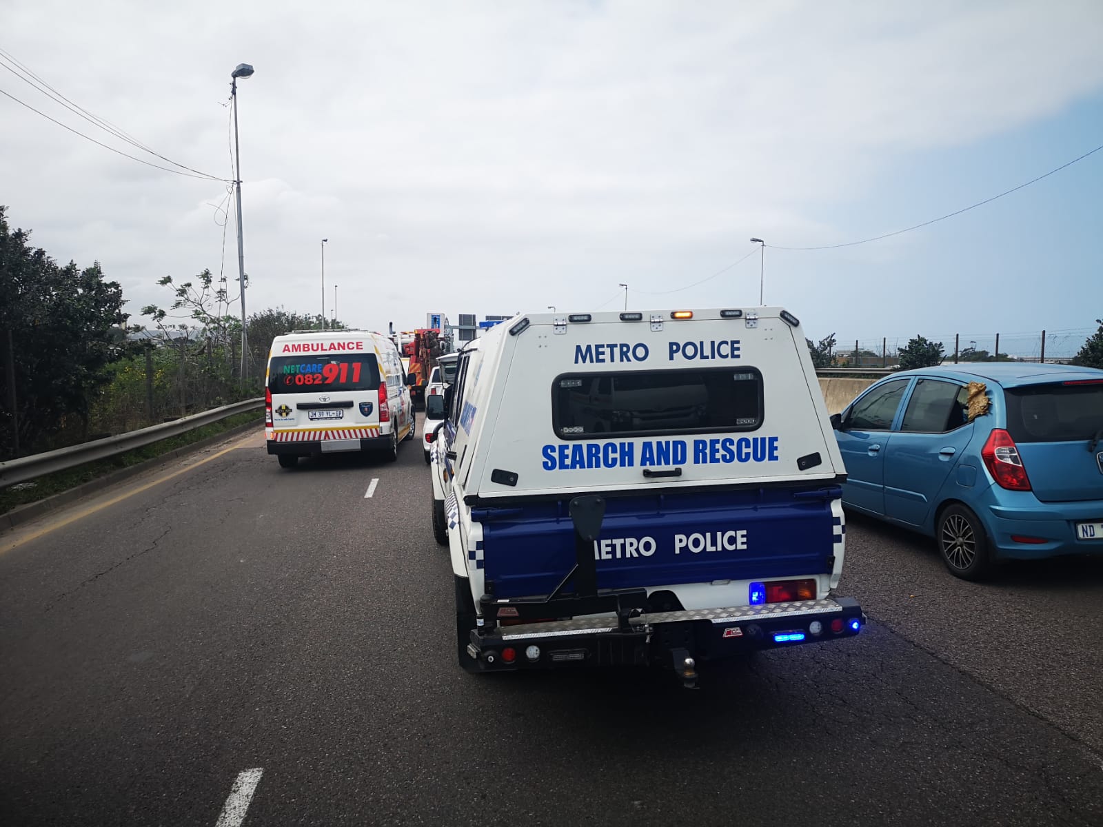 Jaws of life used to free truck drivers