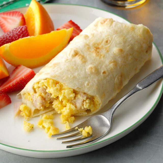 Breakfast egg wraps