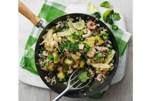 Thai fried prawn & pineapple rice recipe