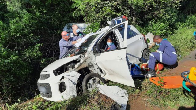 Multiple injured in M4 taxi vs car collision