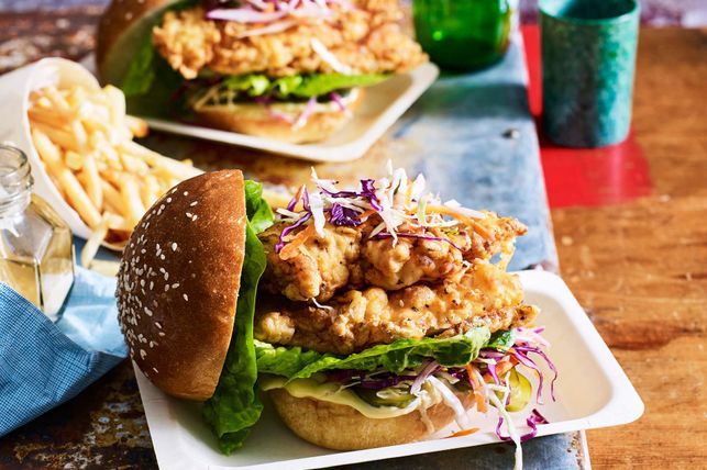 Buttermilk fried chicken burger recipe